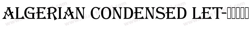 Algerian Condensed LET字体转换